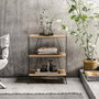 Hanah Home Mesa Lateral de Pino Moderna Industrial 46x76x30 cm Tablero de Partículas Melamina 18mm